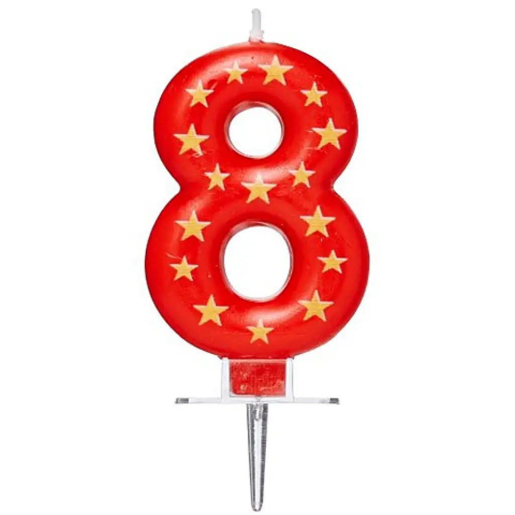 Csillagos számgyertya 8-as kép 2