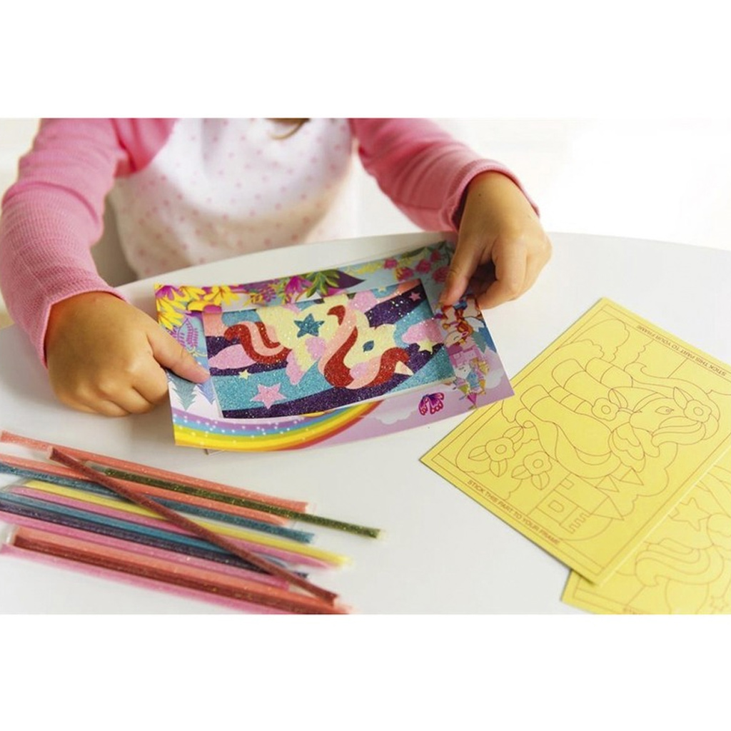 Csillogó unikornis homokkép készítő kreatív szett kép 3