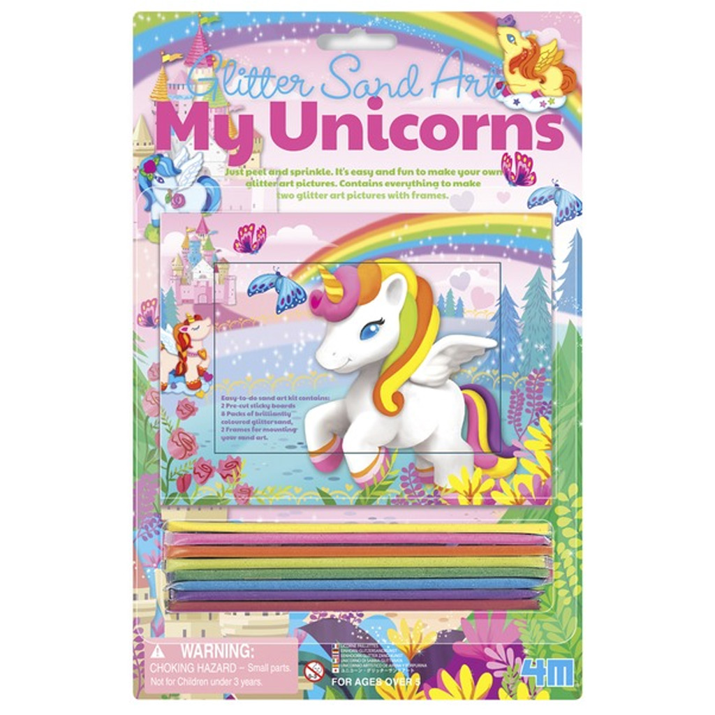 Csillogó unikornis homokkép készítő kreatív szett