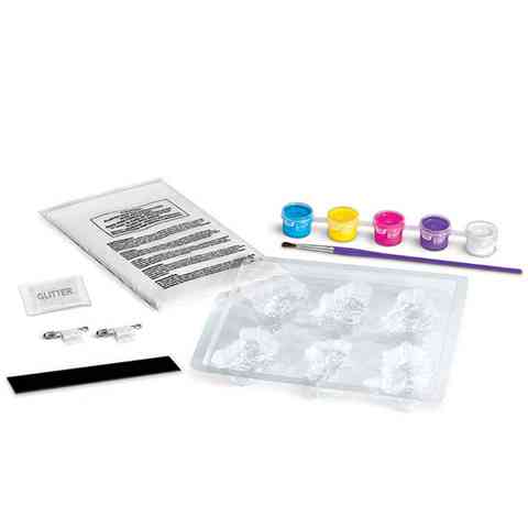 Csillogó hercegnő gipsz hűtőmágnes készítő kreatív játék kép 2