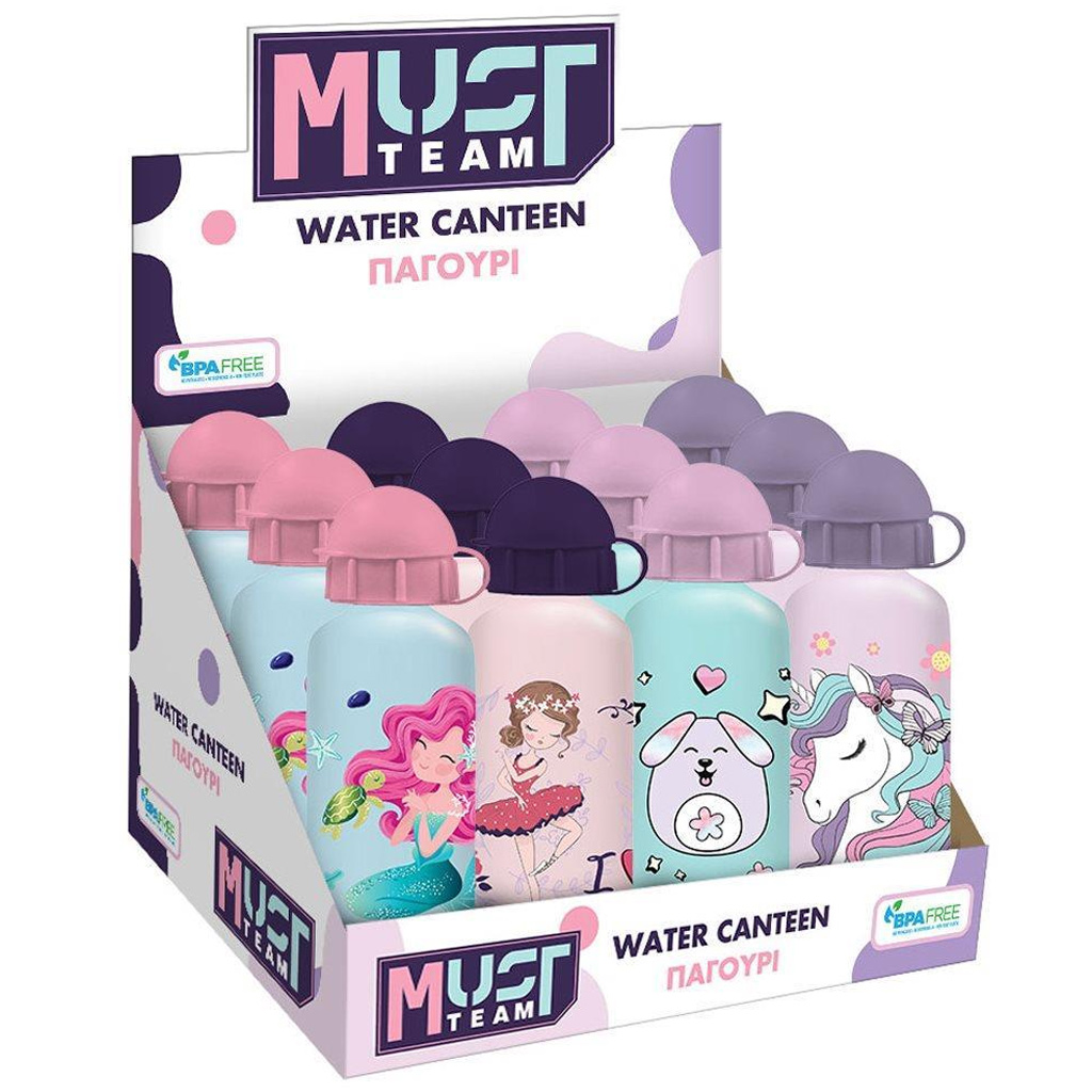 Luna: Must Team lányos alumínium kulacs többféle változatban 500ml 1db