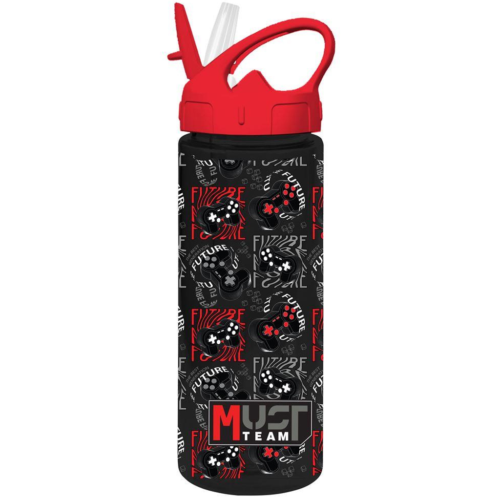 Luna: Must Team mintás műanyag kulacs szívószállal többféle változatban 500ml 1db kép 4