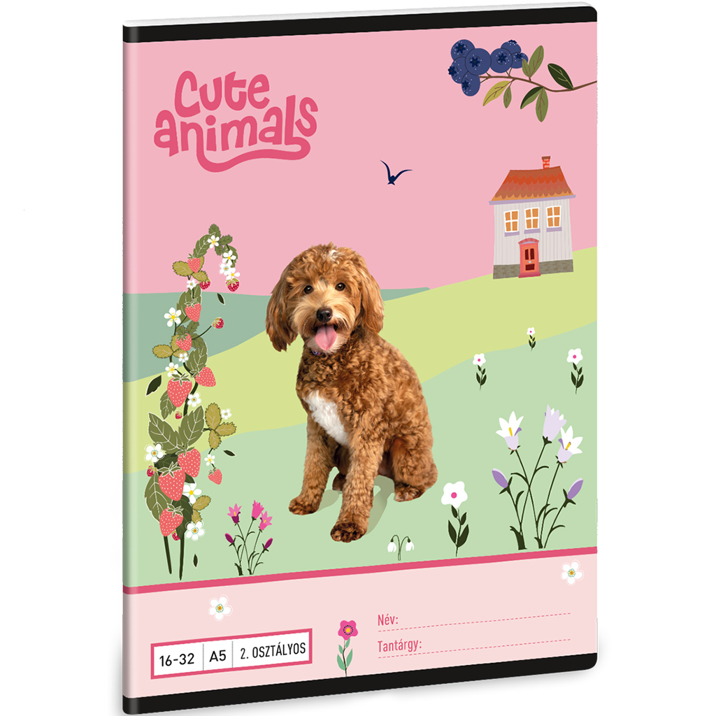 Ars Una: Cute Animals - Doggie 2. osztályos vonalas füzet A/5 16-32