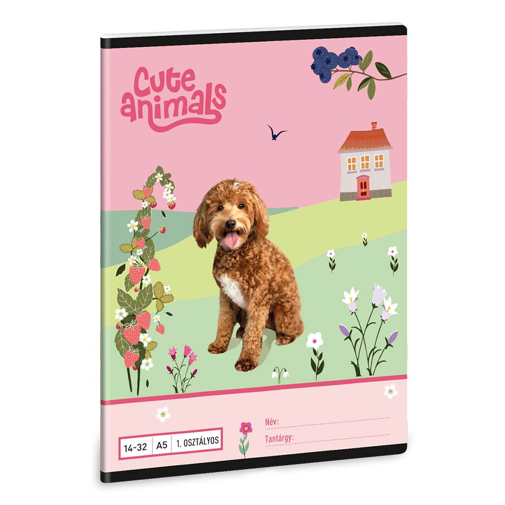 Ars Una: Cute Animals - Doggie A/5 1.osztályos vonalas füzet 14-32 kép 1