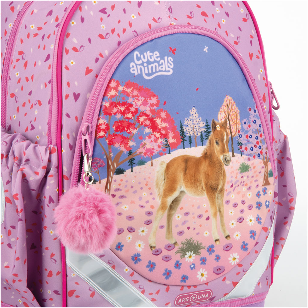 Ars Una: Cute Animals-Horse anatómiai 33x42x21cm-es iskolatáska hátizsák kép 4