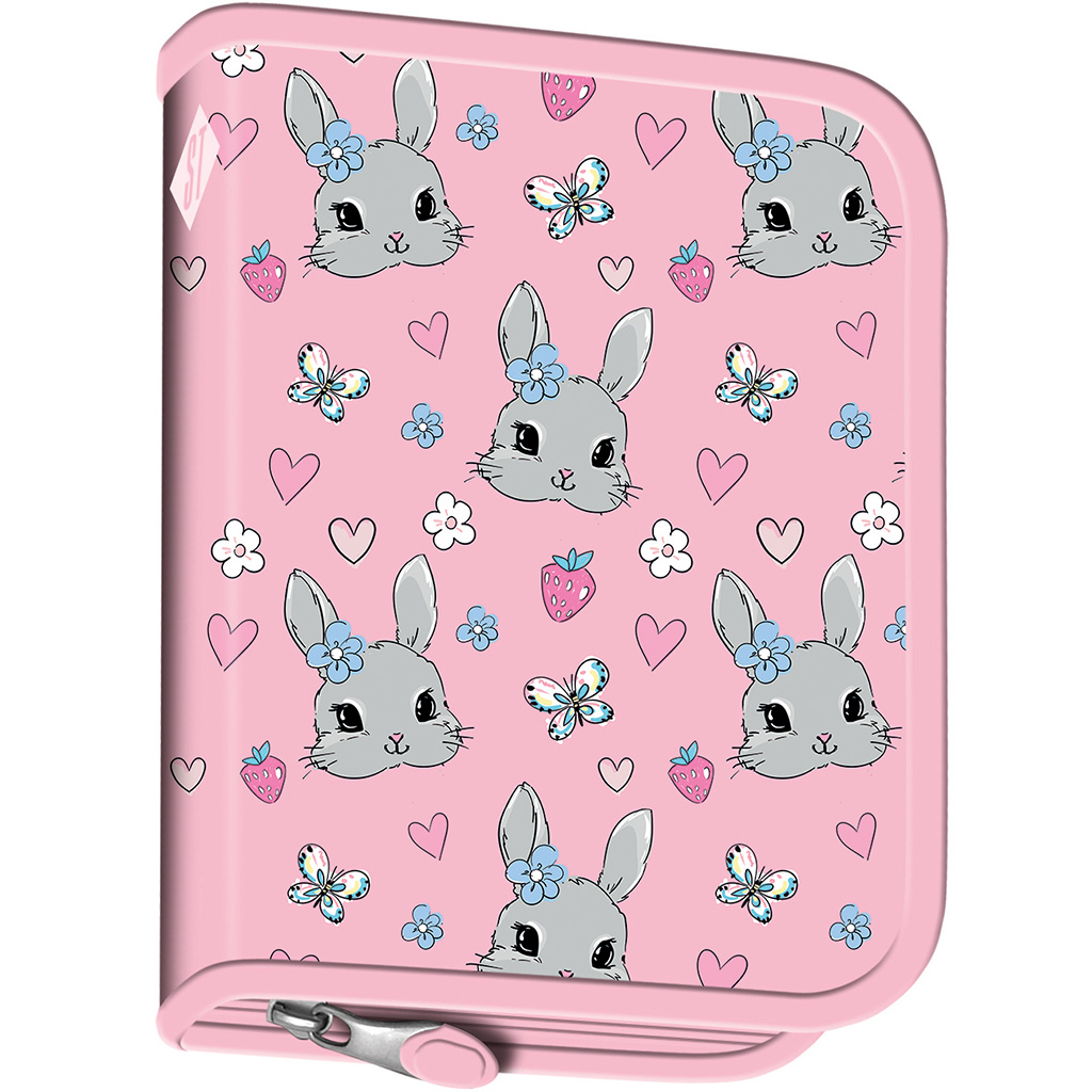 St.Right Cute Rabbit nyuszi mintás kihajtható tolltartó PC03 20,5x14x3,5cm kép 2