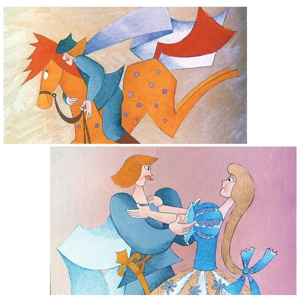 Benedek Elek: Világszép nádszál kisasszony diafilm kép 2