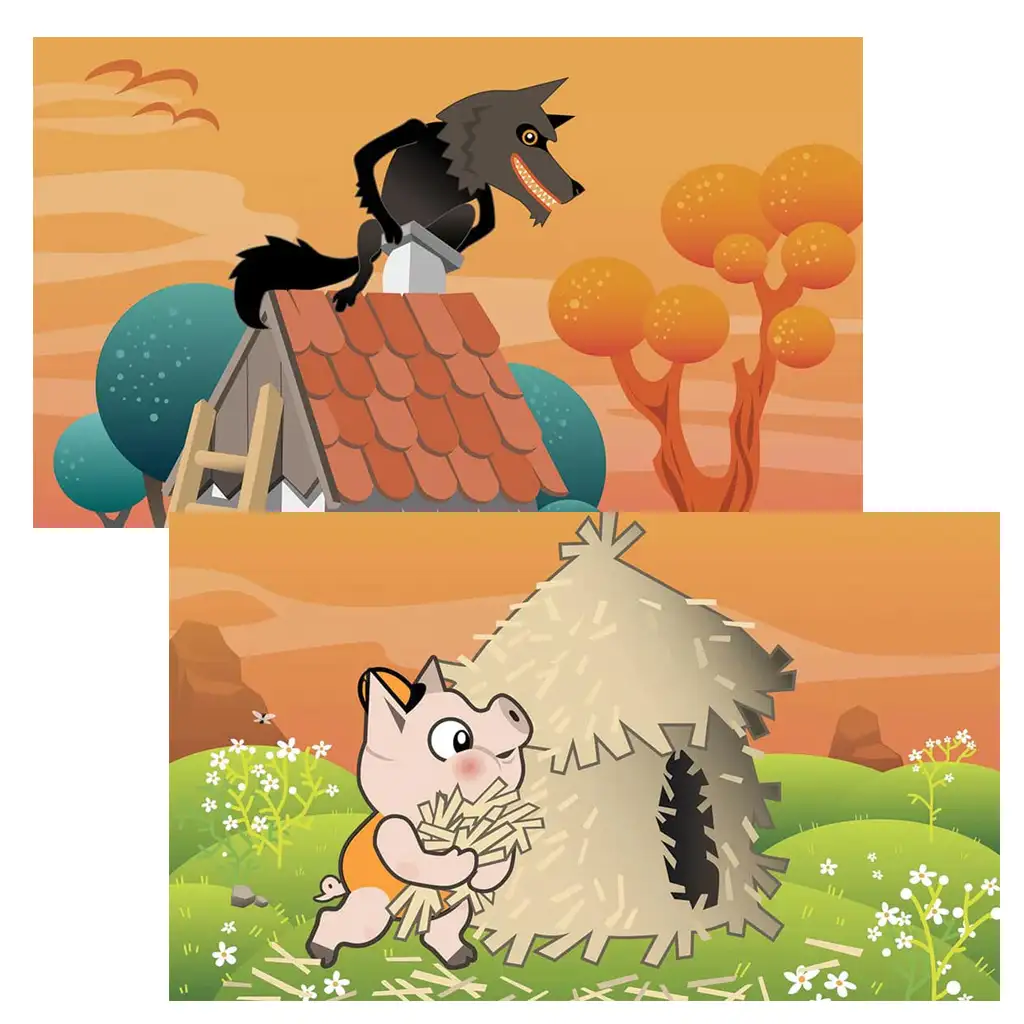 A három kismalac diafilm kép 2