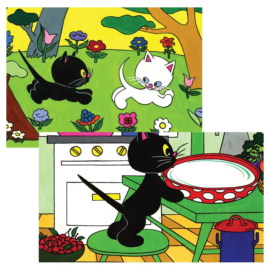 Cikicakk, a fekete cica diafilm kép 2