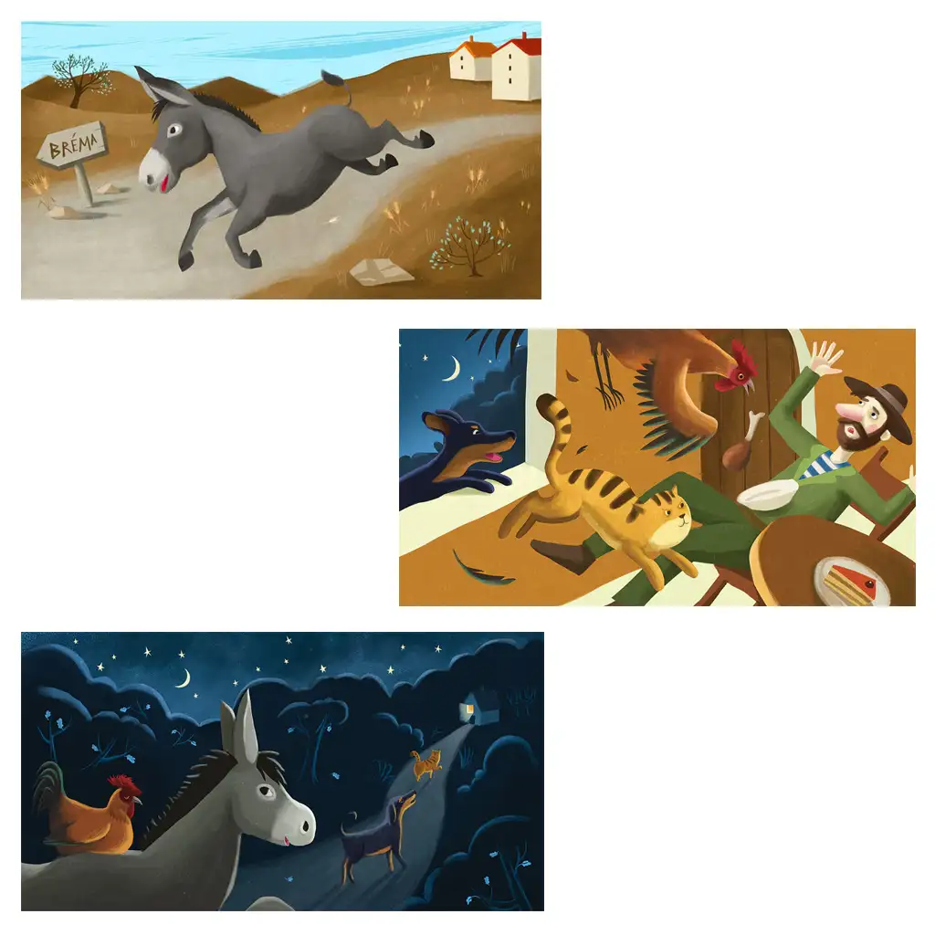 Grimm testvérek: A brémai muzsikusok diafilm kép 2