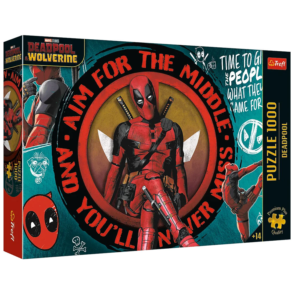 Deadpool Káosz, poén és katanák 1000db-os Prémium plus quality puzzle - Trefl