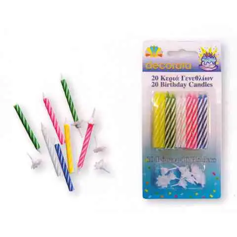 Dekorációs születésnapi gyertya szett 20db