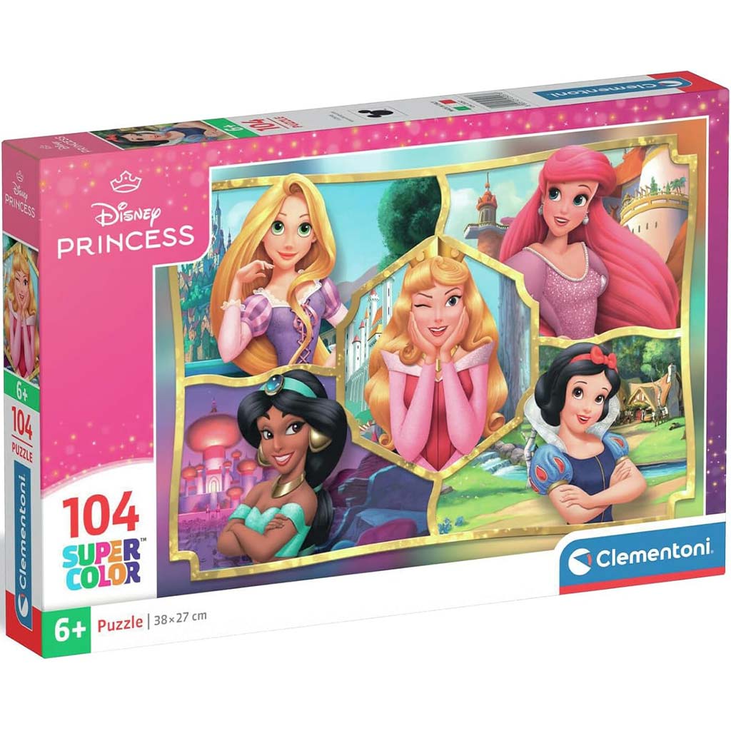 Disney Hercegnők 104db-os supercolor puzzle - Clementoni