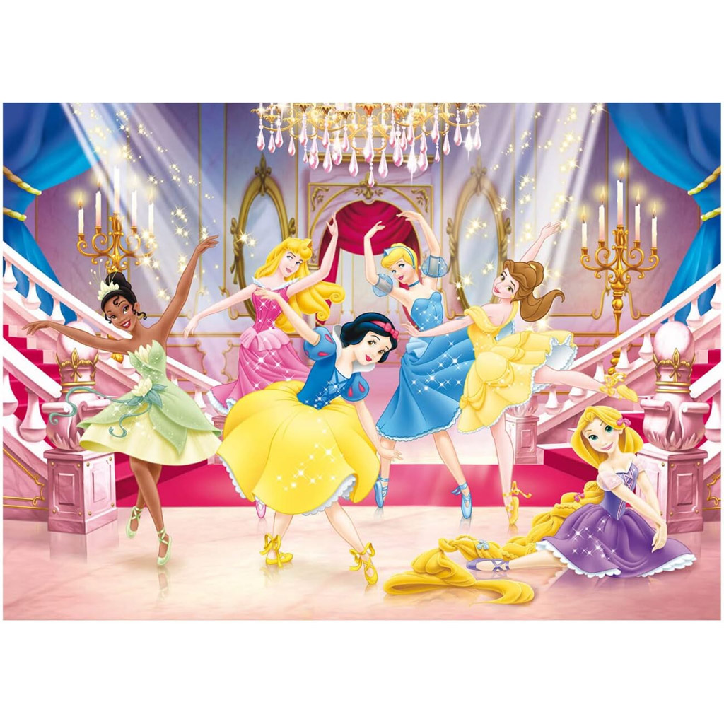 Disney Hercegnők 2 az 1-ben 250db-os puzzle és színező 50x35cm - Lisciani kép 2