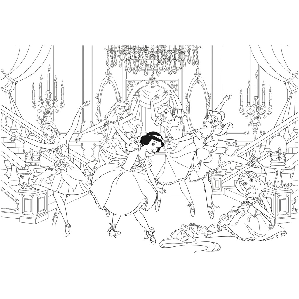 Disney Hercegnők 2 az 1-ben 250db-os puzzle és színező 50x35cm - Lisciani kép 3