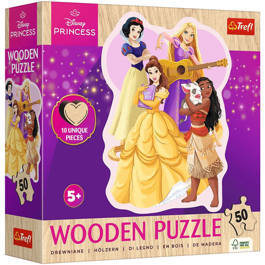 Disney hercegnők 50db-os fa puzzle - Trefl