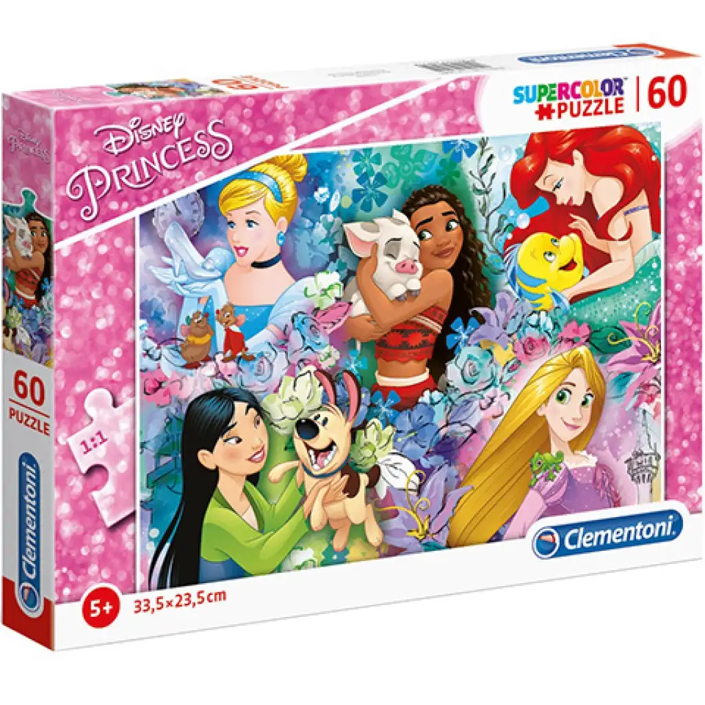 Disney Hercegnők és kedvenceik Supercolor puzzle 60db-os - Clementoni