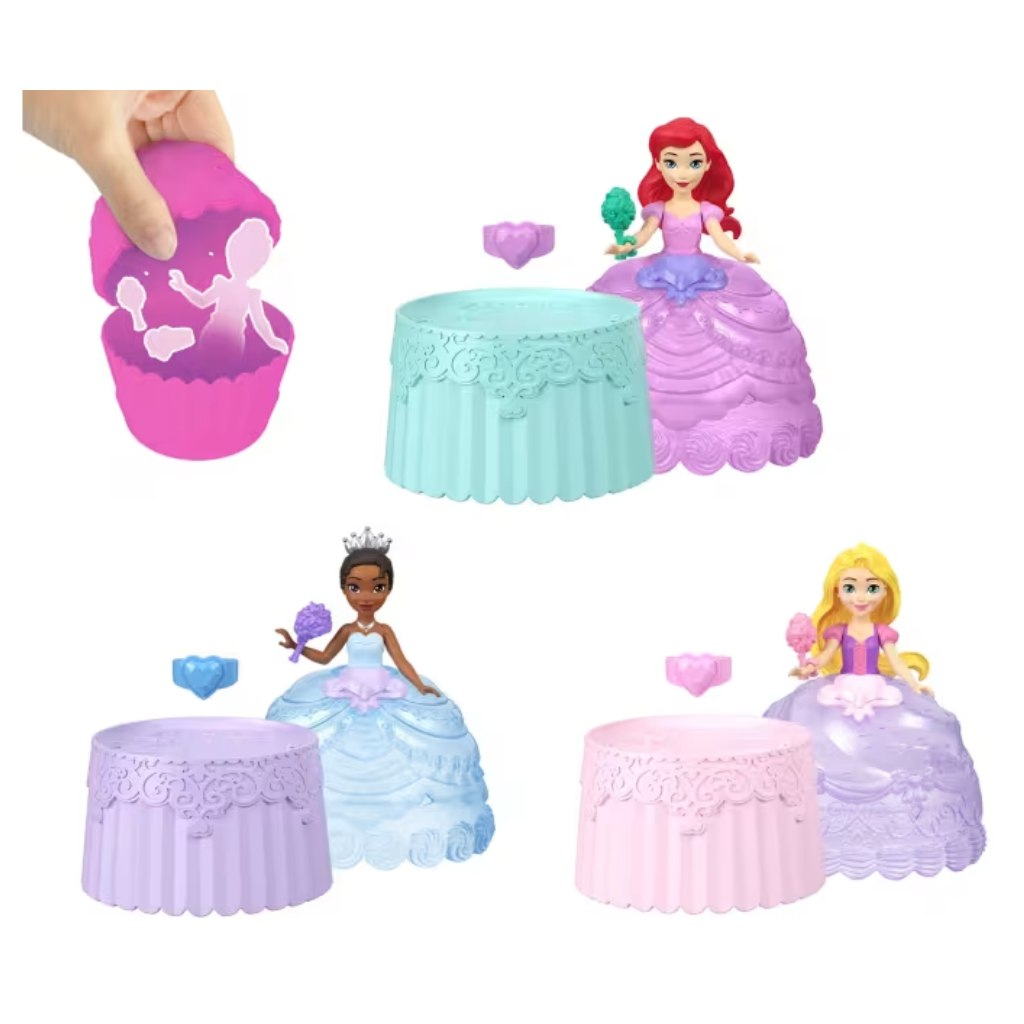 Disney Hercegnők: Mini Cupcake meglepetés sütibaba több változatban - Mattel kép 2