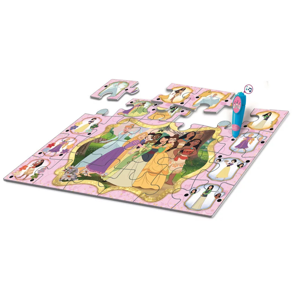 Disney Hercegnők interaktív 24db-os padló puzzle - Clementoni kép 2
