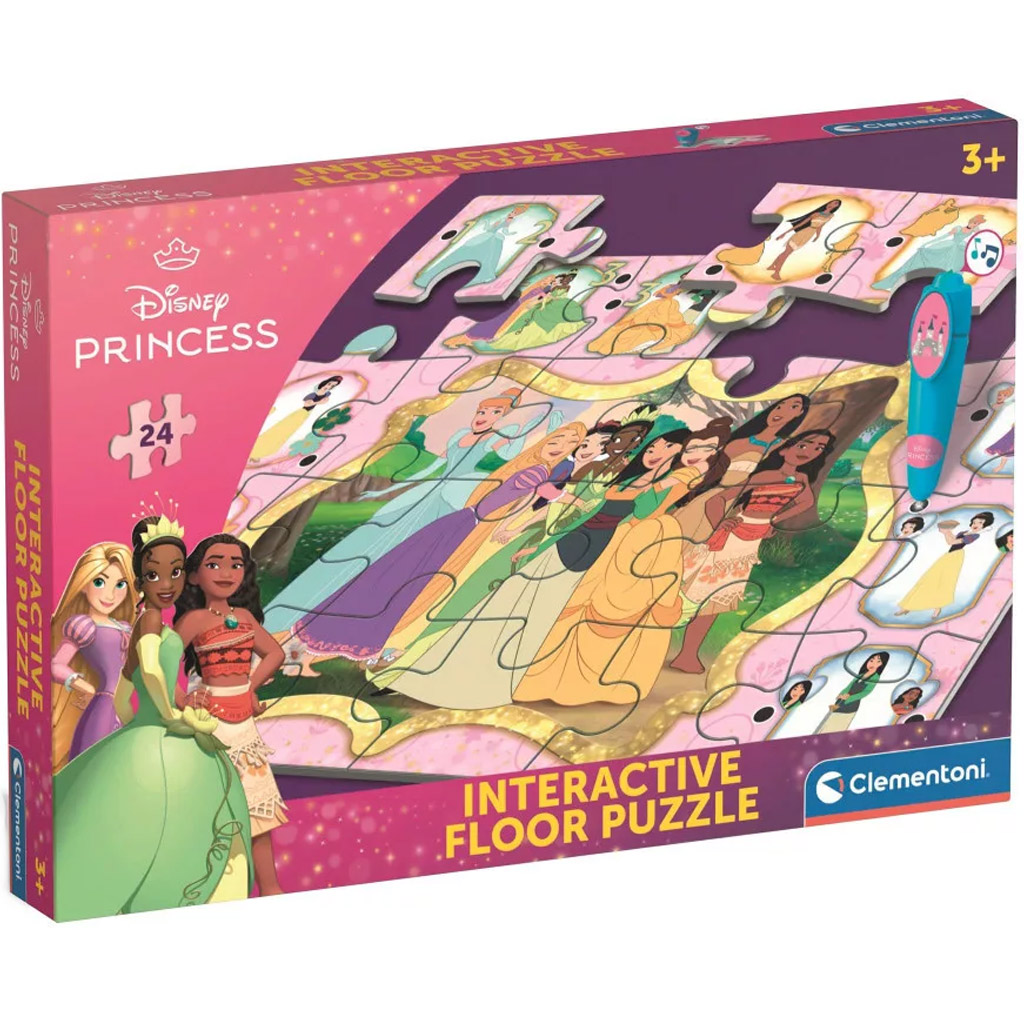 Disney Hercegnők interaktív 24db-os padló puzzle - Clementoni