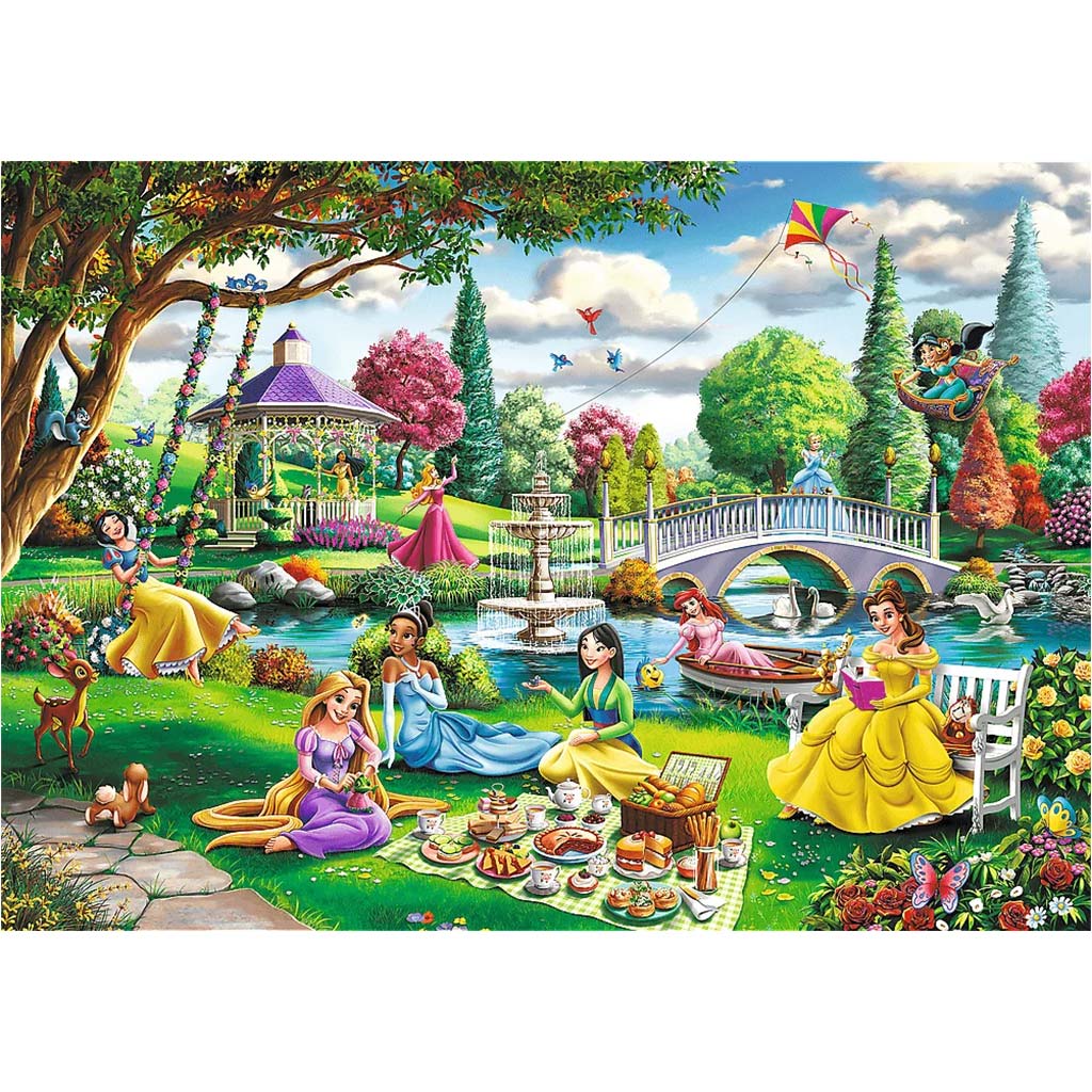 Disney Hercegnők tavaszi piknikje 1000db-os Prémium plus quality puzzle - Trefl kép 2