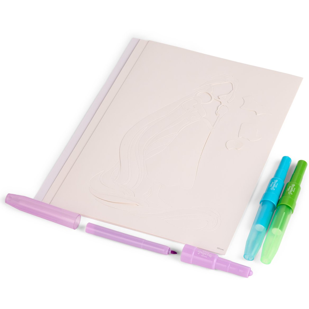 Canenco: Disney hercegnők színező szett fújós filccel, A4-es borítékban kép 4