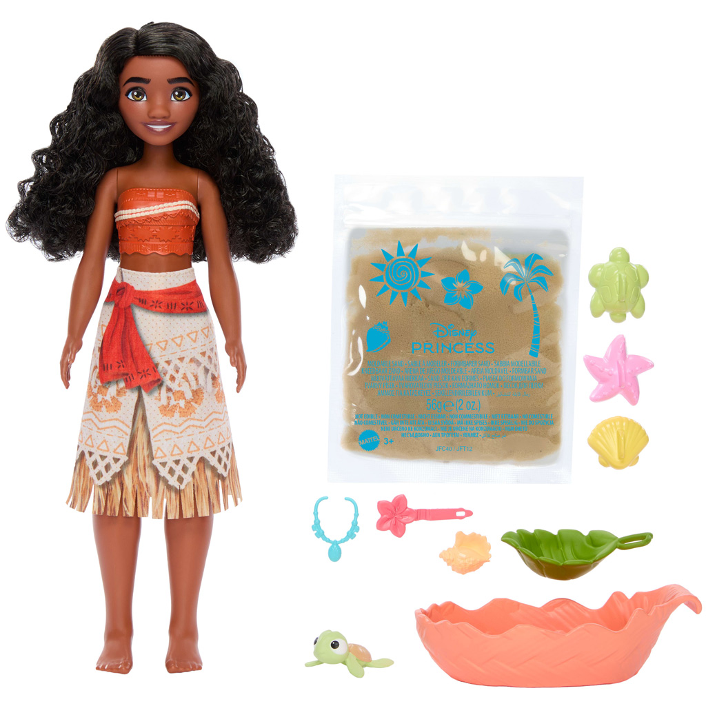 Disney Hercegnők: Vaiana 2 baba tengerparti játékszett homokkal – Mattel kép 4