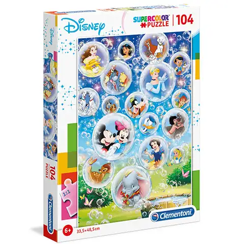Disney mesehősök Supercolor puzzle 104db-os - Clementoni