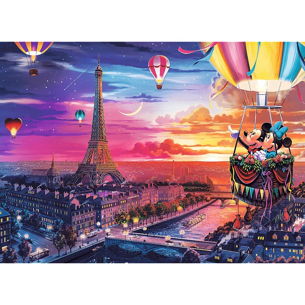 Mickey és Minnie Párizsban 1000db-os Prémium plus quality puzzle - Trefl kép 2