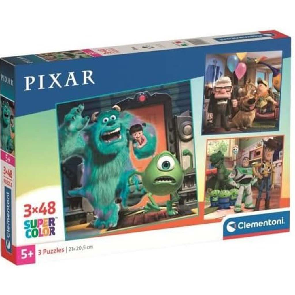 Disney Pixar 3x48db-os Supercolor puzzle - Clementoni