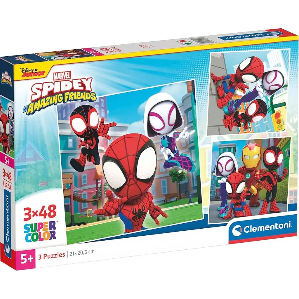 Disney Spidey 3x48db-os Supercolor puzzle - Clementoni