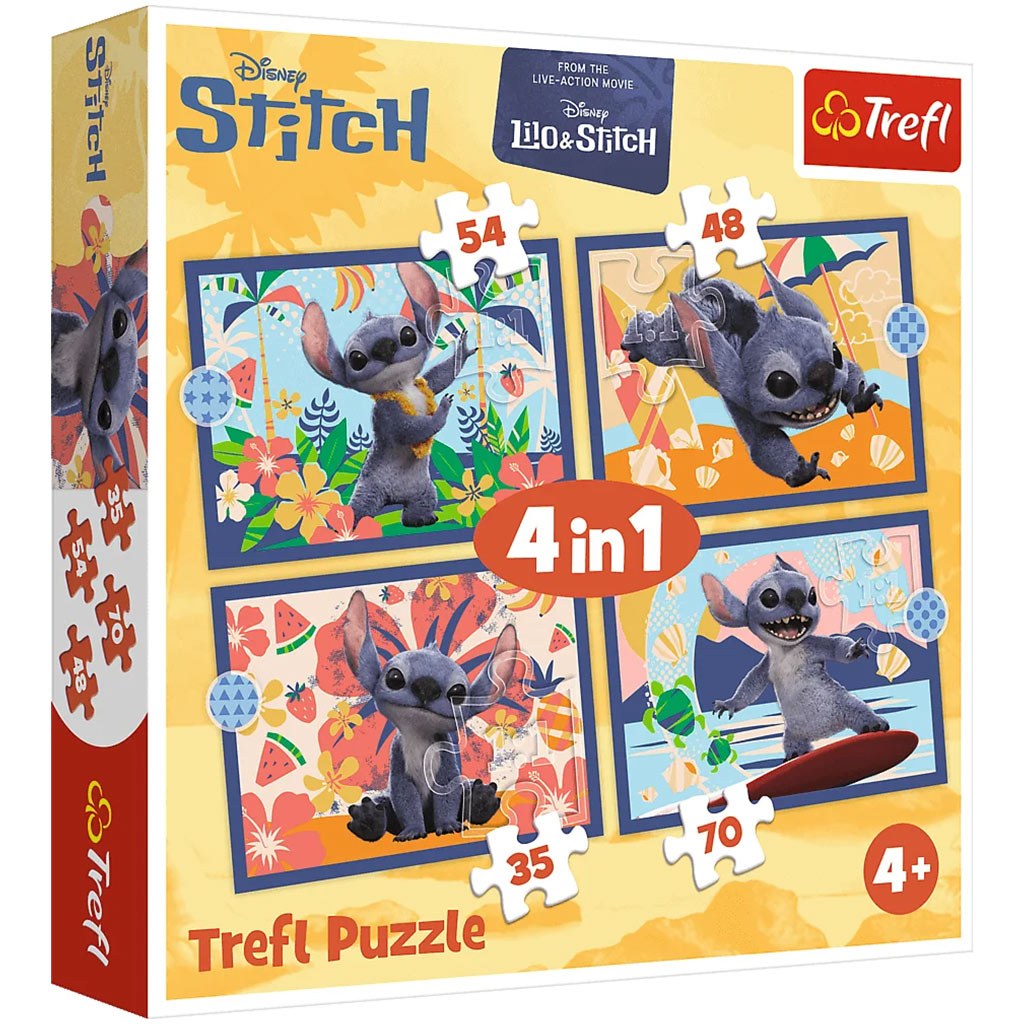 Disney: Stitch nyaralása 4 az 1-ben puzzle - Trefl