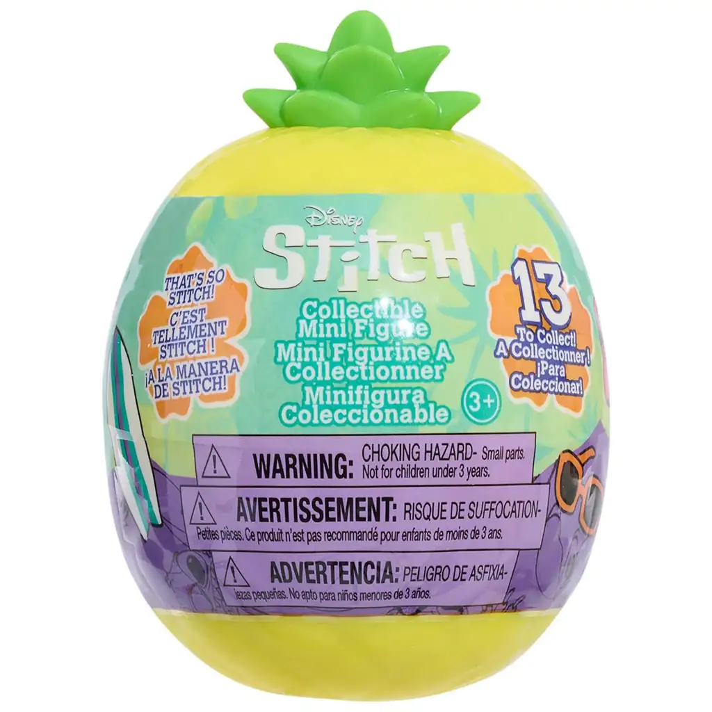 Disney Stitch mini meglepetés figura ananász formájú kapszulában 4. széria 1db