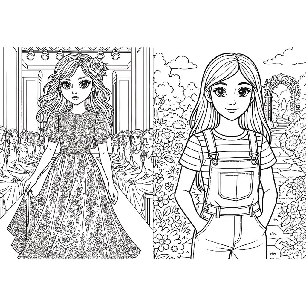 Divatos ruhák kifestőkönyv - Trefl kép 2