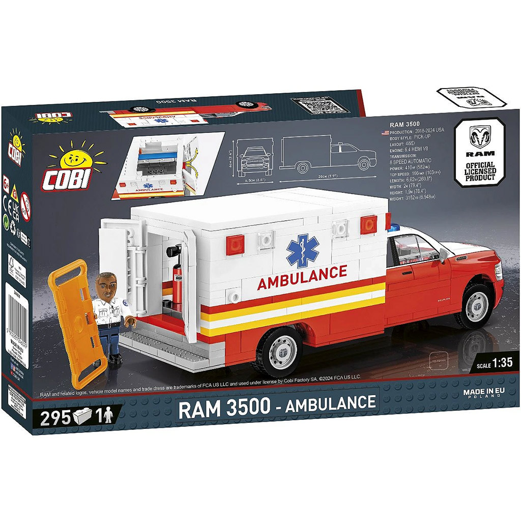 COBI: Dodge RAM 3500 mentőautó építőjáték (24609) kép 3
