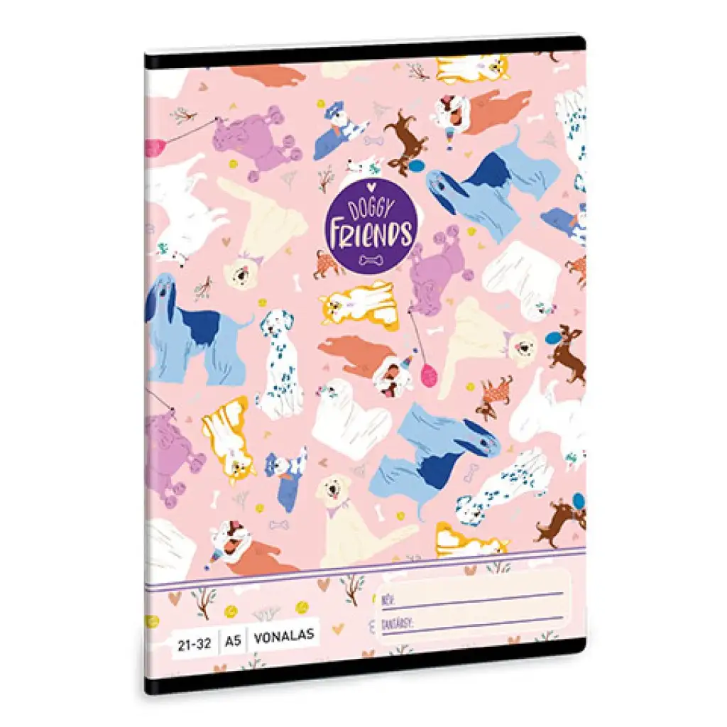Ars Una: Doggy Friends vonalas füzet A/5 21-32 kép 1