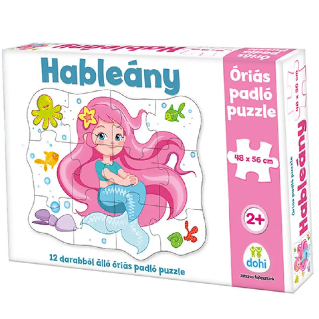 Hableány óriás padló puzzle 12db-os