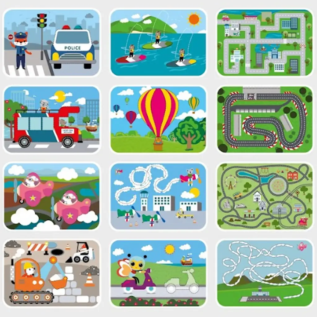 Fejlesztő feladatkártyák letörölhető filccel - Járművek kép 2