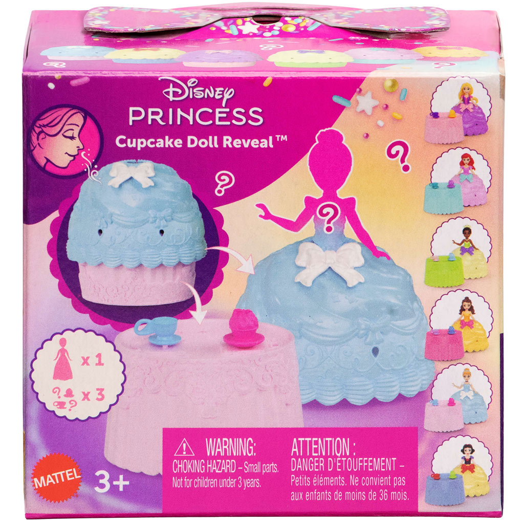 Disney Hercegnők: Mini cupcake meglepetés baba 1db - Mattel