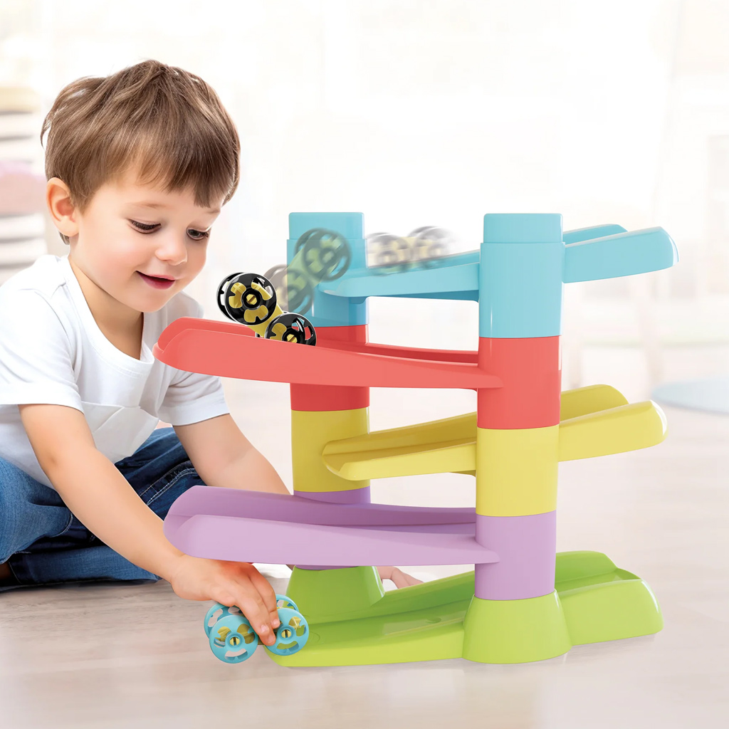 Quercetti: Flip Car Eco spirál torony autóversenypálya szett kép 2