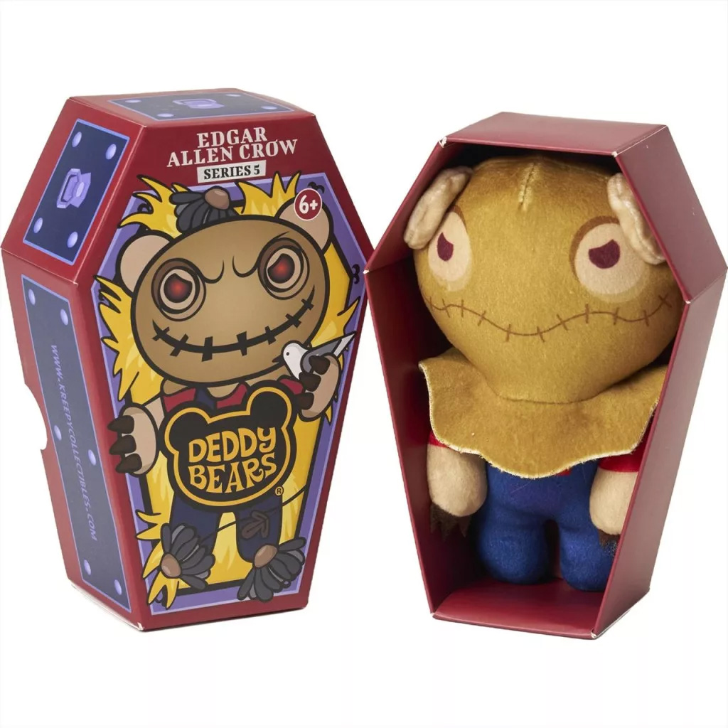 Deddy Bear Edgar Allen Crow plüss koporsóban, 5. sorozat, 15cm