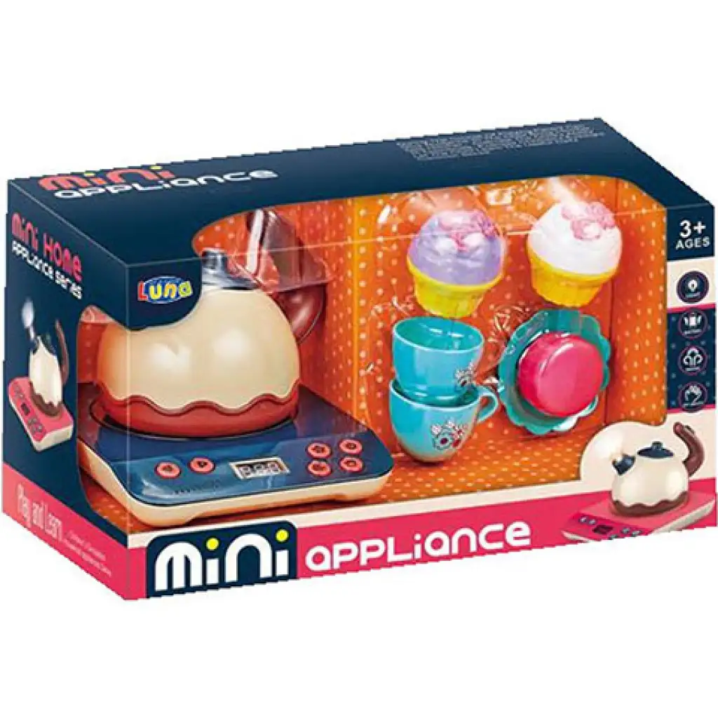 Elektromos főzőlap teáskészlettel