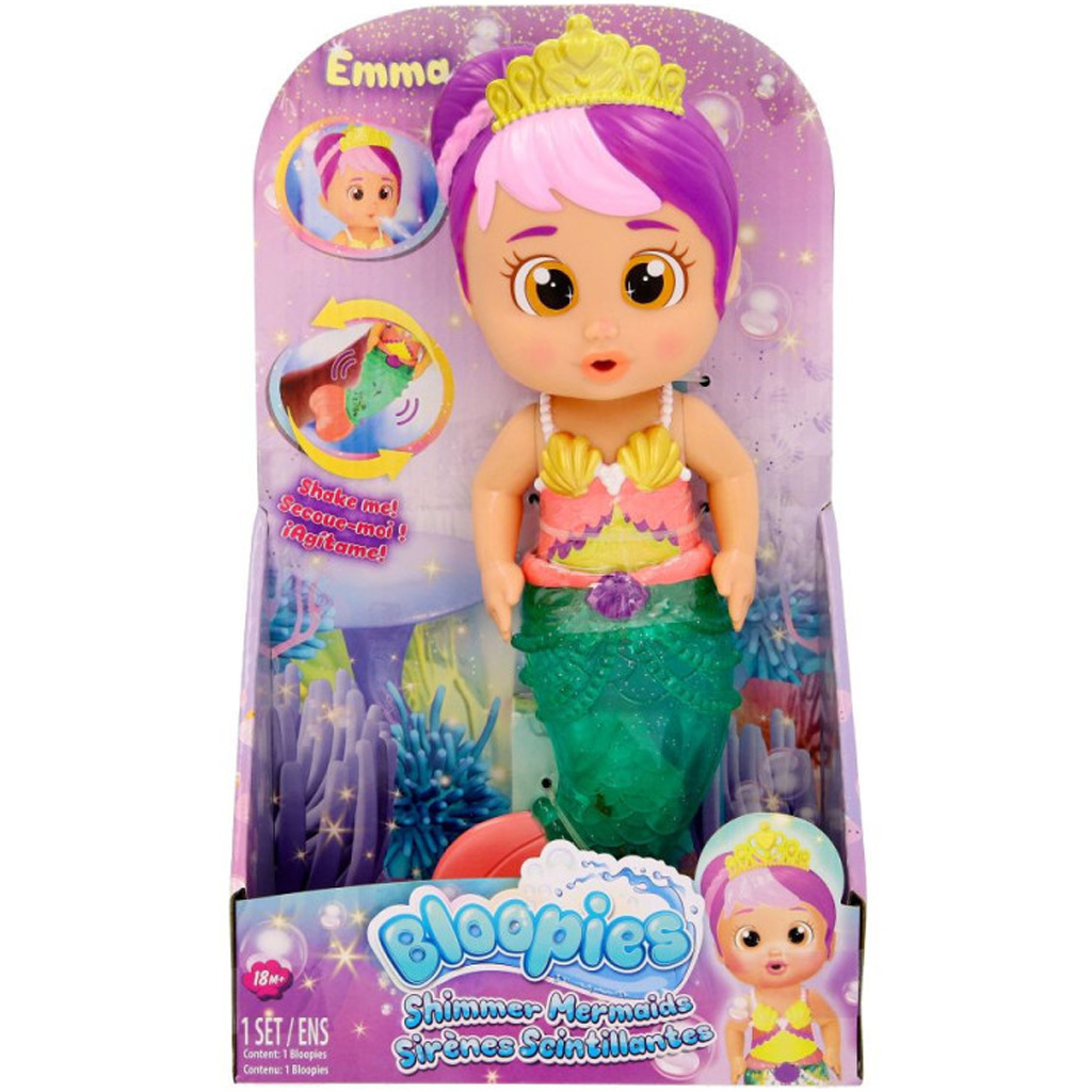 Bloopies: Mókás sellőbébi csillogó uszonnyal - Emma kép 1