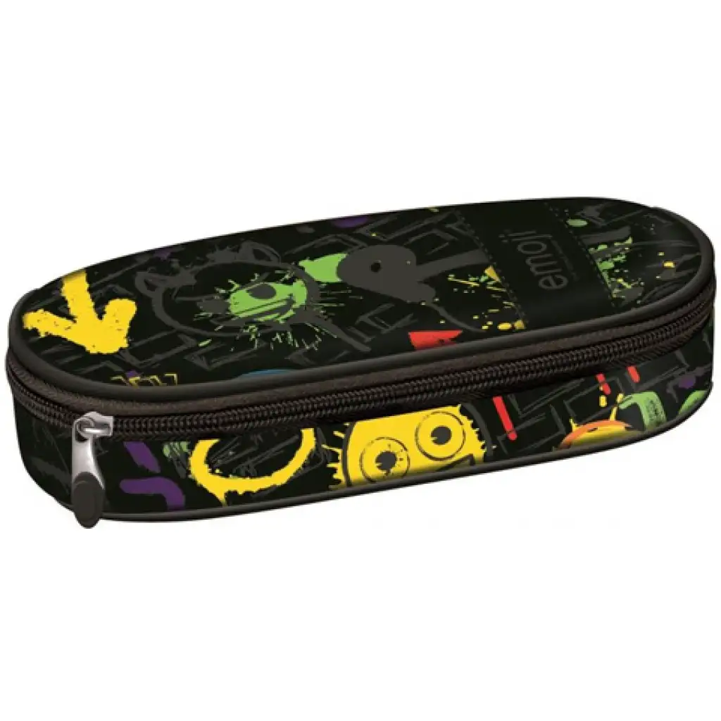 Emoji ovális tolltartó 5x20x9cm