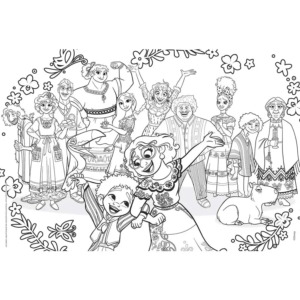 Disney Encanto 2 az 1-ben maxi 2x60db-os puzzle és színező 50x35cm - Lisciani kép 2