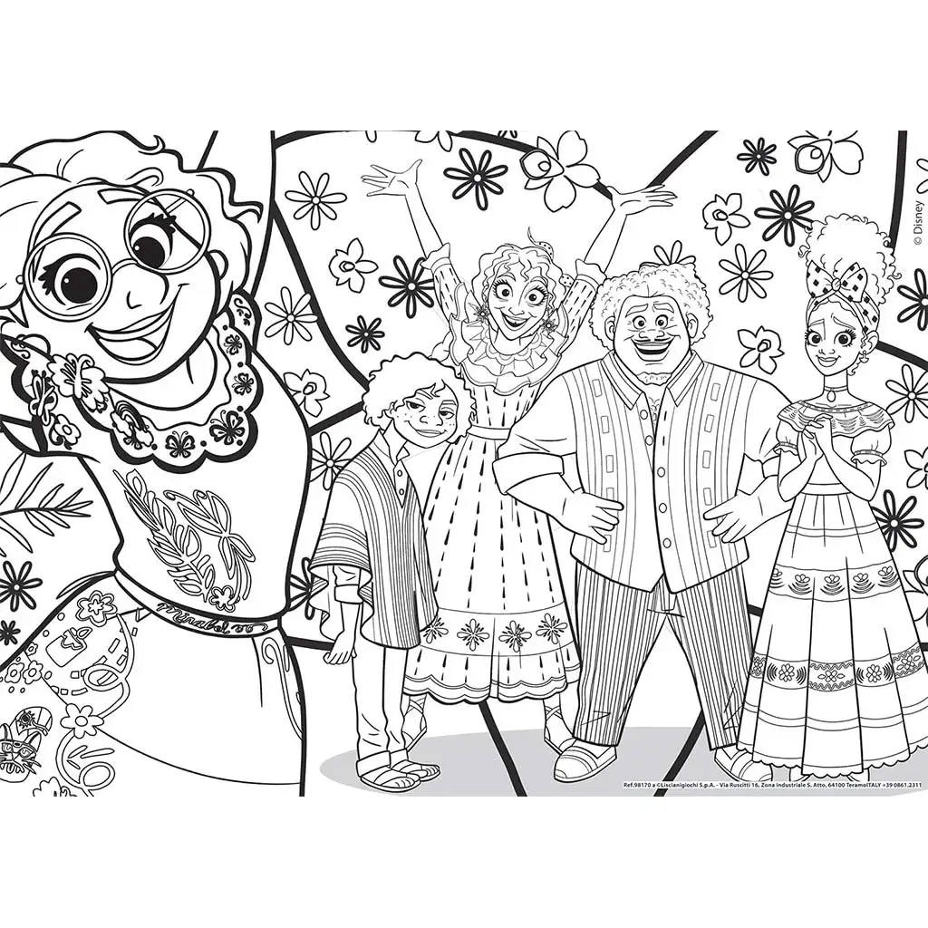 Disney Encanto 2 az 1-ben maxi 4x48db-os puzzle és színező 35x25cm - Lisciani kép 2