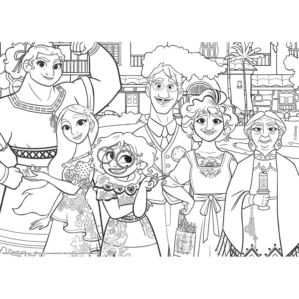 Disney Encanto 2 az 1-ben maxi 4x48db-os puzzle és színező 35x25cm - Lisciani kép 3