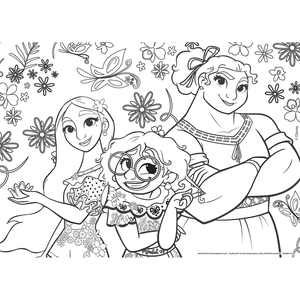 Disney Encanto 2 az 1-ben maxi 4x48db-os puzzle és színező 35x25cm - Lisciani kép 5