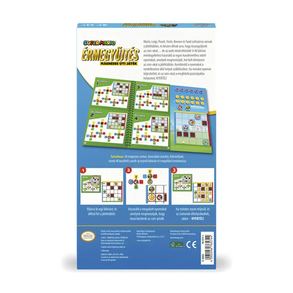 Thinkfun: Super Mario - Érmegyűjtés, mágneses útijáték kép 2