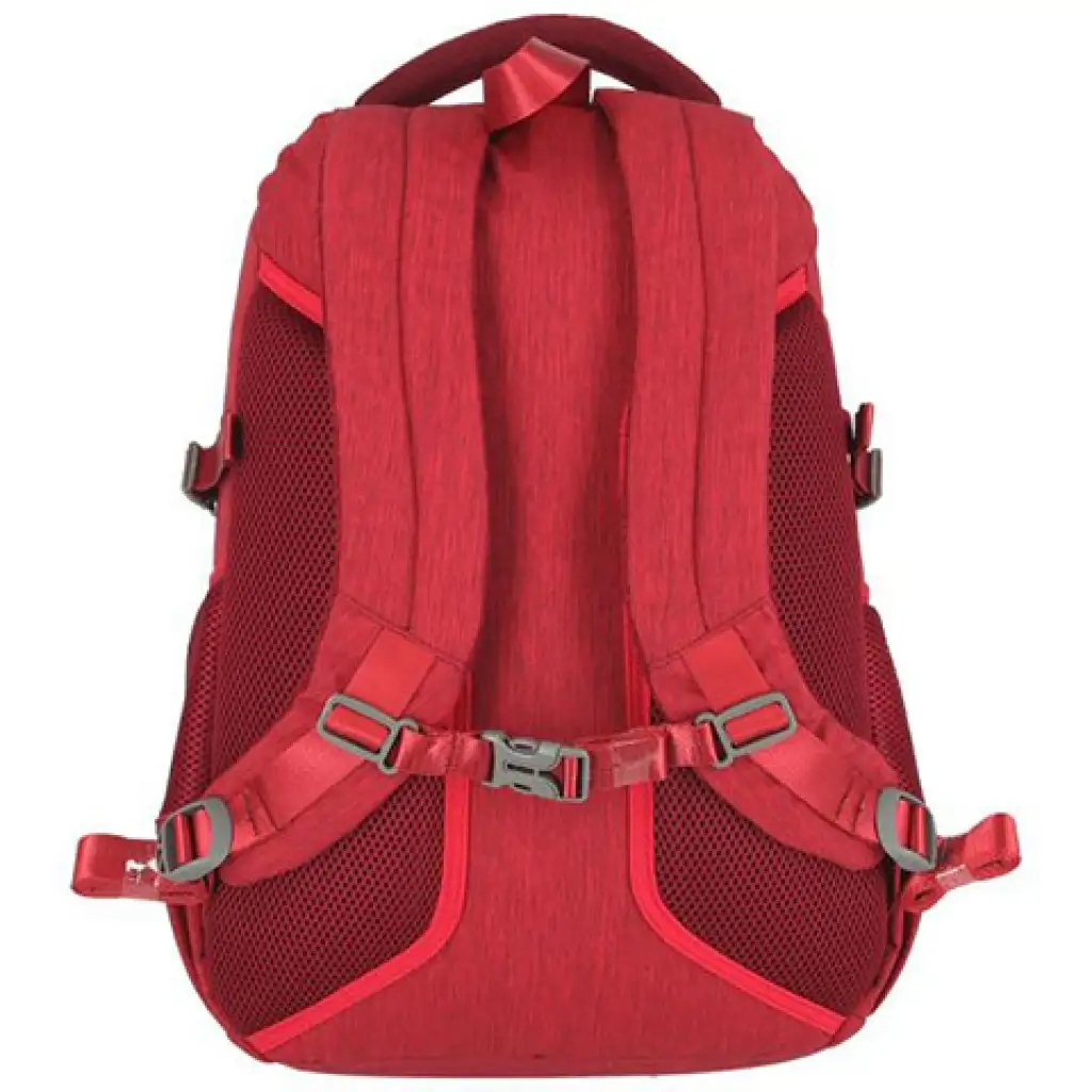 Spirit: Etty piros lekerekített négy rekeszes iskolatáska, hátizsák kép 2